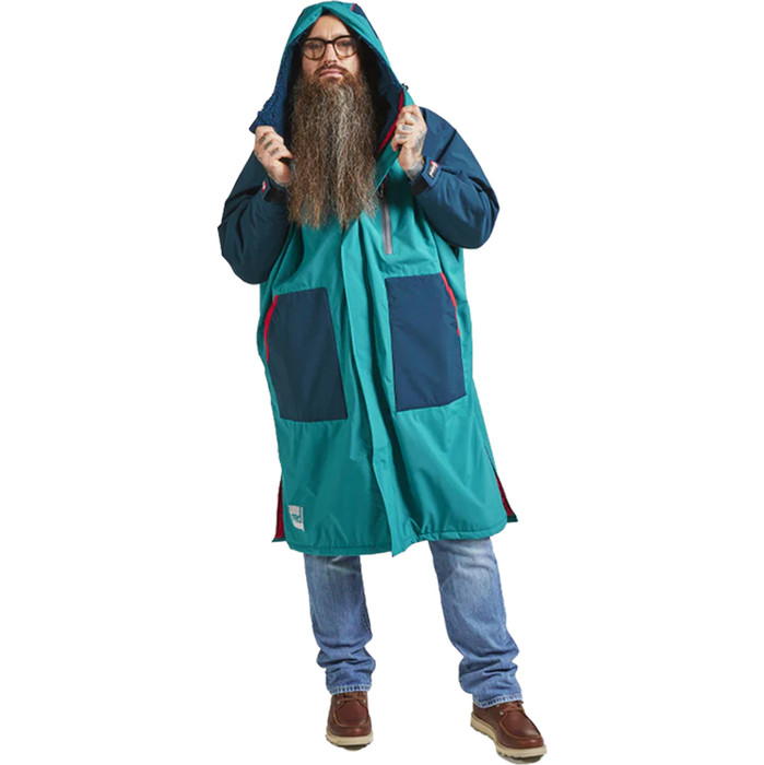 2024 Red Paddle Co Wiederverwendet EVO Pro Langarmwechsel Robe / Poncho 002-009-006 - Teal / Navy